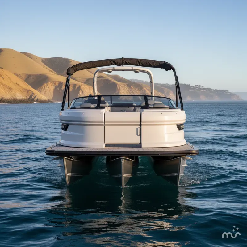 Slide: The Image of Avalon Excalibur - 27 FT Elite Windshield w/ 500HP Mercury Racing Engine! 2025 - 2