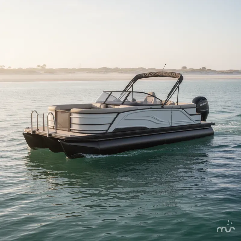 The Image of Godfrey Sanpan 25' Single Flip Lounge Windshield Tritoon - 2500 SFLW 2027 - 0