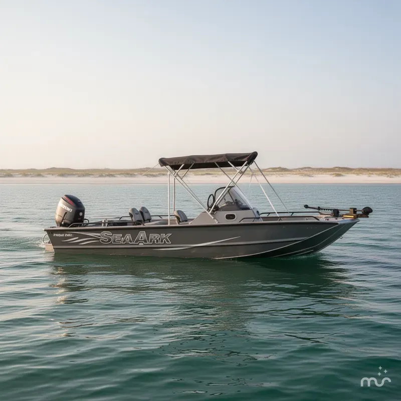 Slide: The Image of SeaArk ProCat 240 Suzuki 250ss 143 Hours Trailer 2022 - 4