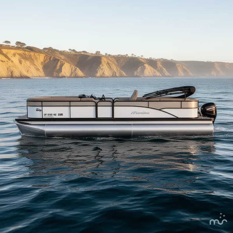 Slide: The Image of Manitou 24 Aurora LE Twin Tube w/ 115HP Mercury! 2021 - 2
