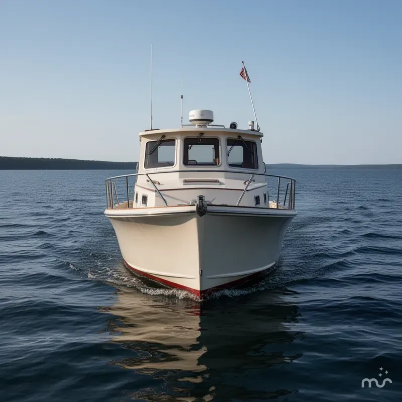 Slide: The Image of Portsmouth Downeast Cruiser Lobster Yacht 1990 - 1
