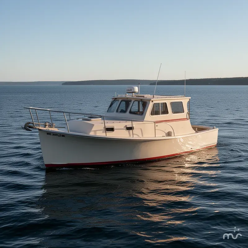 Slide: The Image of Portsmouth Downeast Cruiser Lobster Yacht 1990 - 2