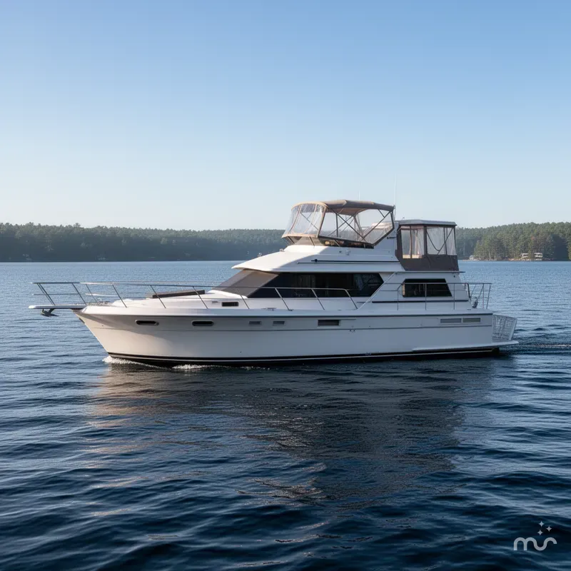 Slide: The Image of Carver Yachts 38 Aft Cabin Motor Yacht 3807 1988 - 2