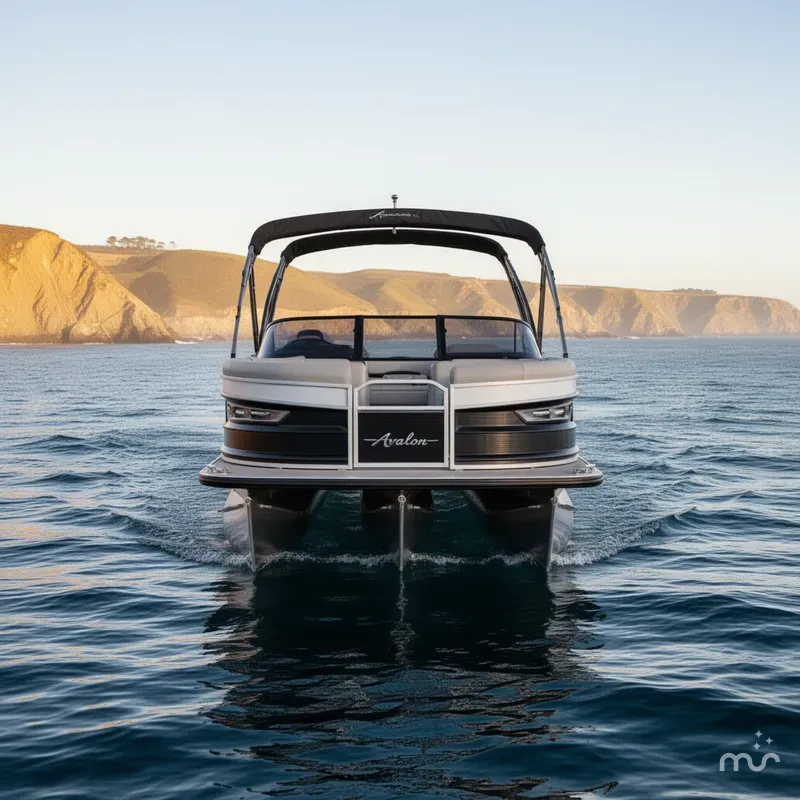 Slide: The Image of Avalon Excalibur Rear Lounge Windshield 25' W/ 350HP Mercury! 2020 - 2