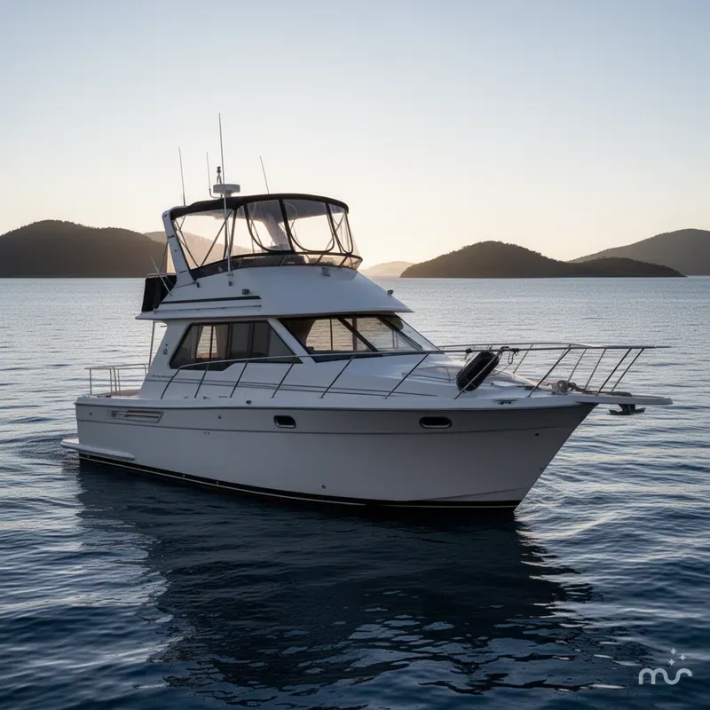 Slide: The Image of Bayliner 3988 Command Bridge Motoryacht 1995 - 3