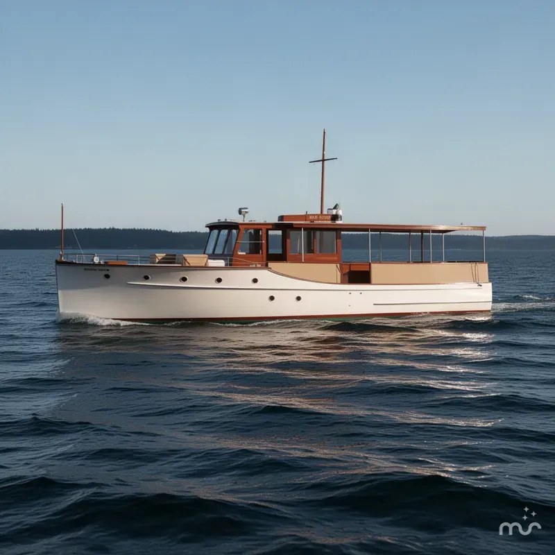 Slide: The Image of Hubert Johnson 43' FLAT TOP CRUISER 1926 - 1