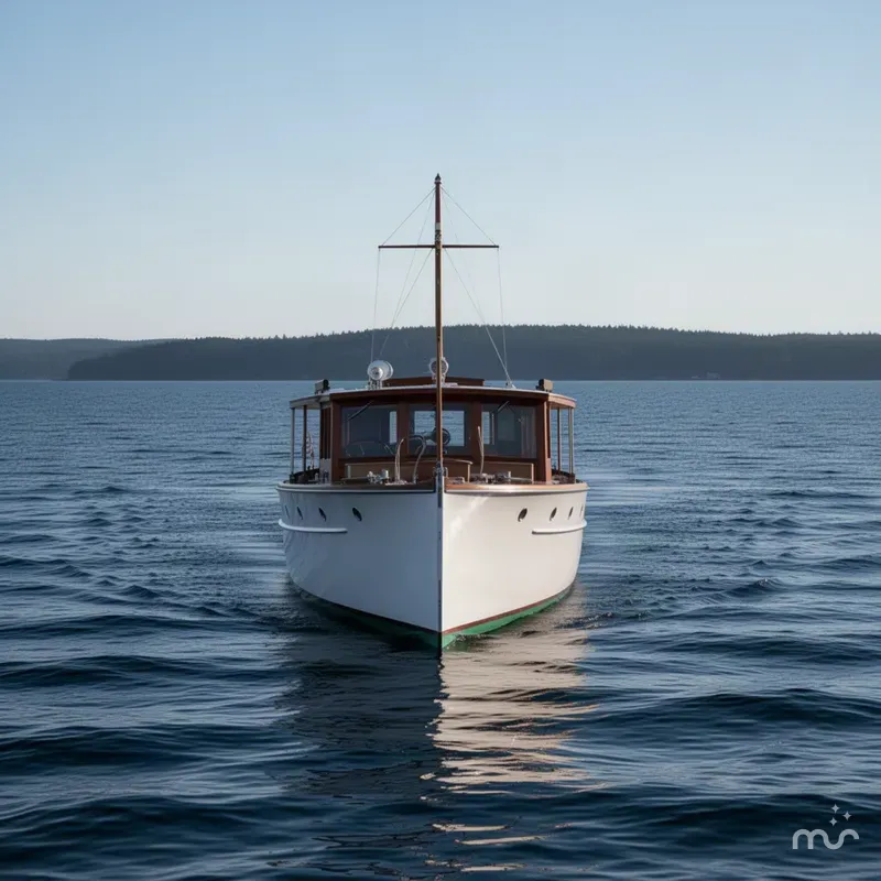 Slide: The Image of Hubert Johnson 43' FLAT TOP CRUISER 1926 - 2