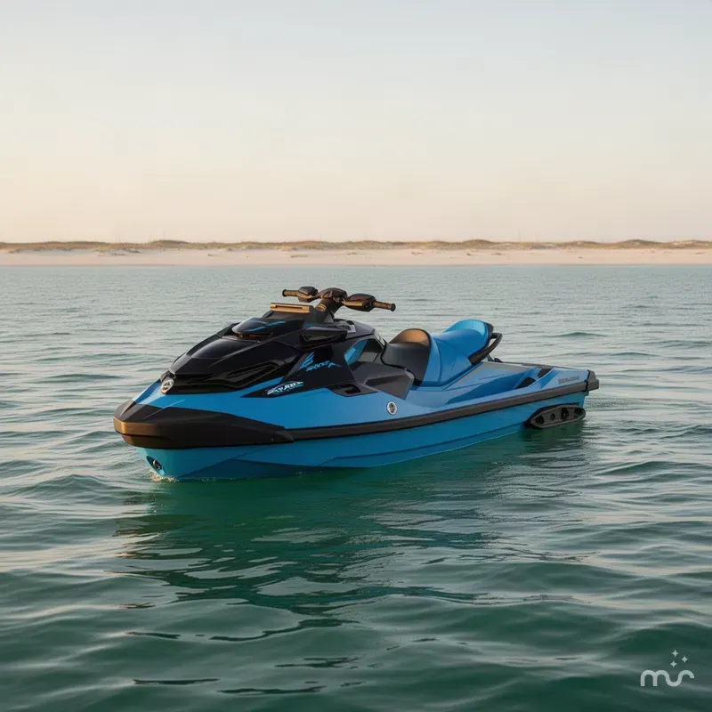 Slide: The Image of Sea-Doo RXT-X™ 325 Gulfstream Blue Premium 2026 - 4