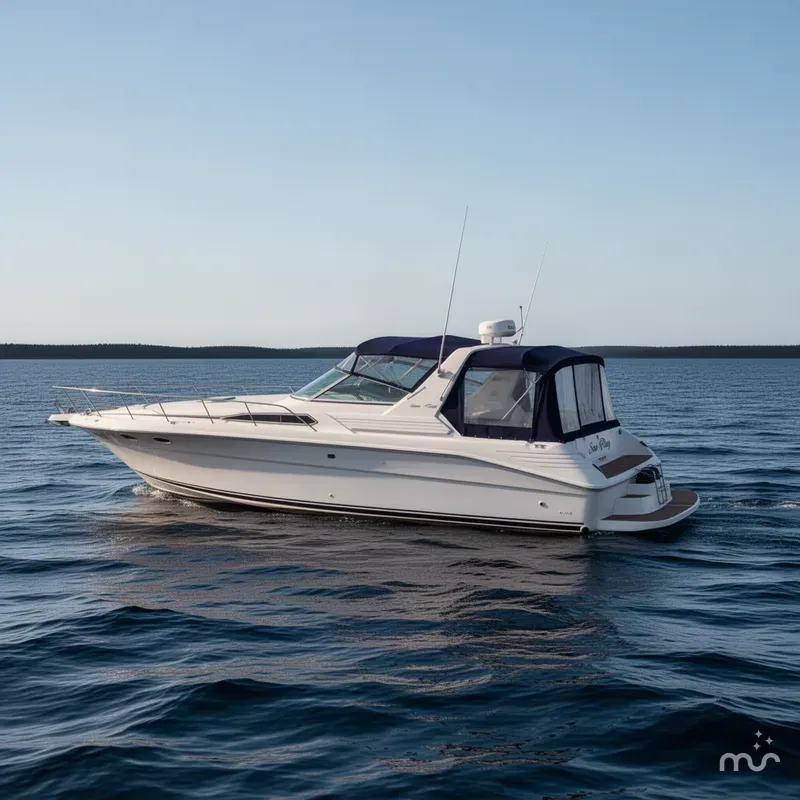 Slide: The Image of Sea Ray 400 Express Cruiser 1992 - 1