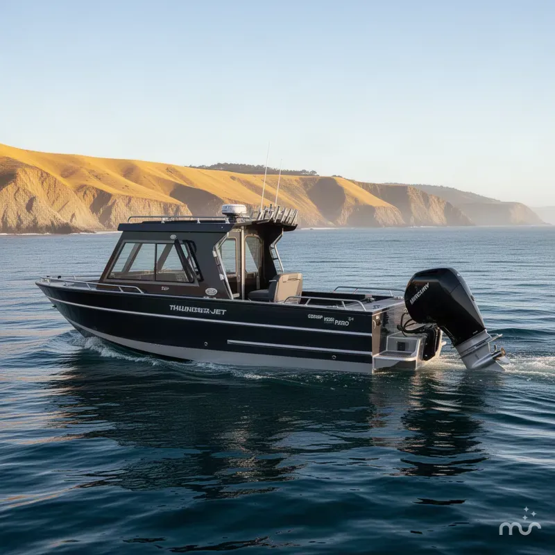 Slide: The Image of Thunder Jet Alexis Pro 24 w/ 350HP Mercury and a 15HP Pro Kicker! 2027 - 2