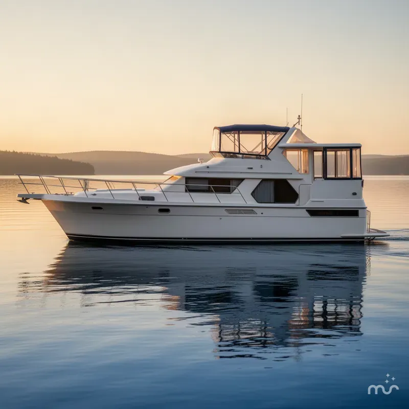 Slide: The Image of Carver Yachts 440 Aft Cabin Motor Yacht 1994 - 2