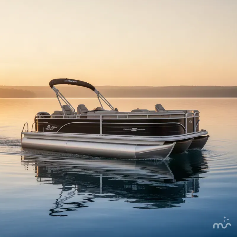Slide: The Image of Sun Tracker Fishin' Barge 22 DLX w/115HP Pro-XS 4 Stroke 2026 - 2