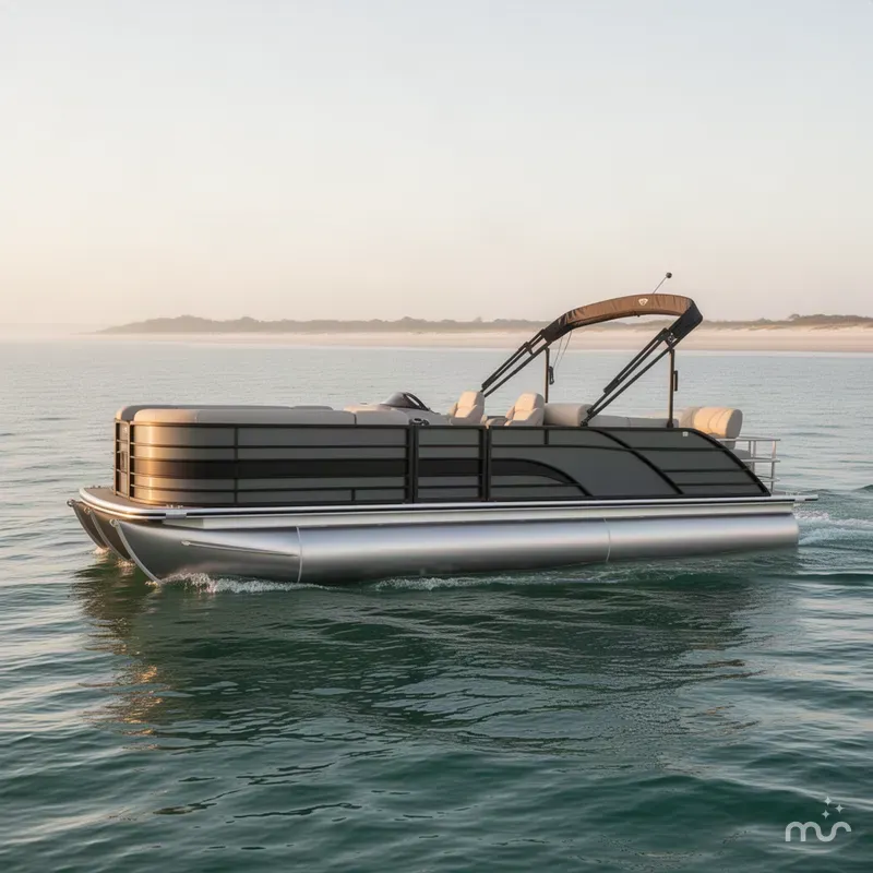 Slide: The Image of Bentley Pontoons Legacy Quad Swing Back 223 2026 - 1