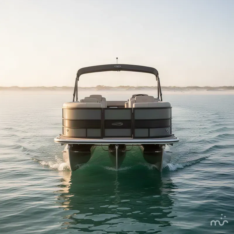 Slide: The Image of Bentley Pontoons Legacy Quad Swing Back 223 2026 - 3