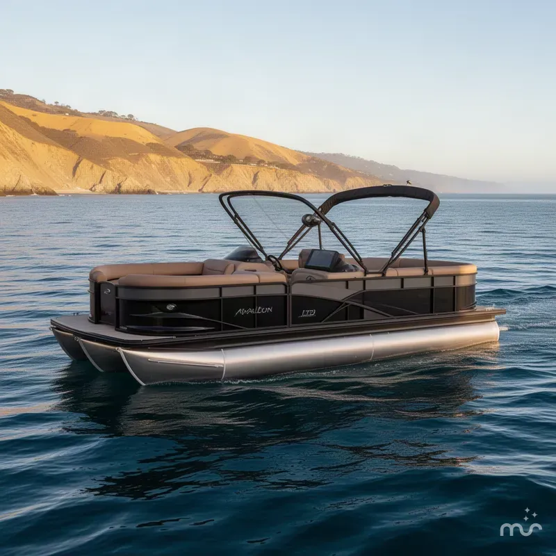 Slide: The Image of Avalon 23' Excalibur LTD Quad lounge Shift Windshield w/ 300HP Mercury! 2027 - 1