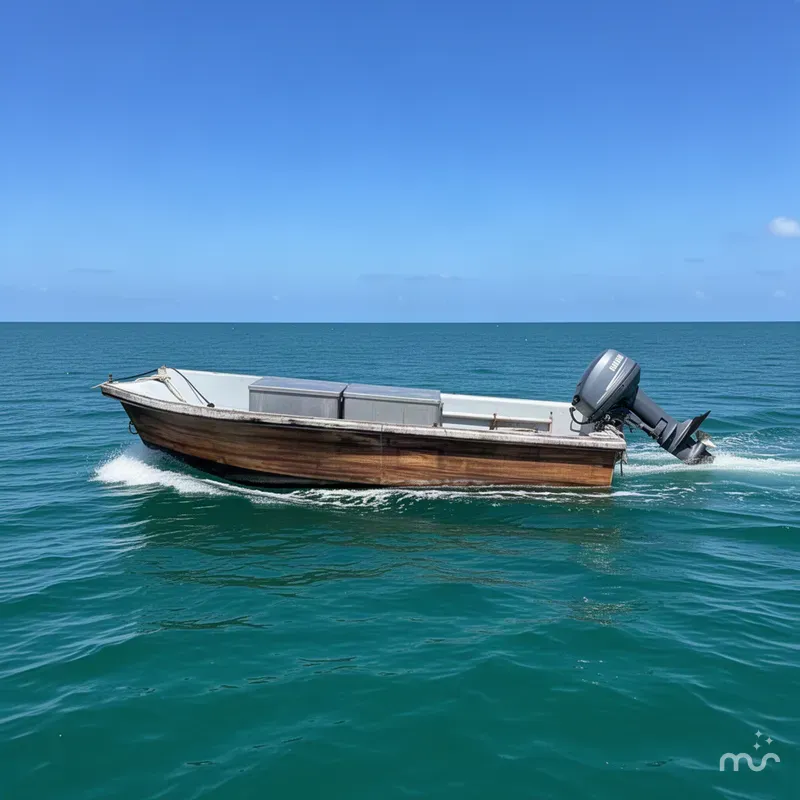 Slide: The Image of Landau 38 Fiberglass Food Boat 1989 - 1