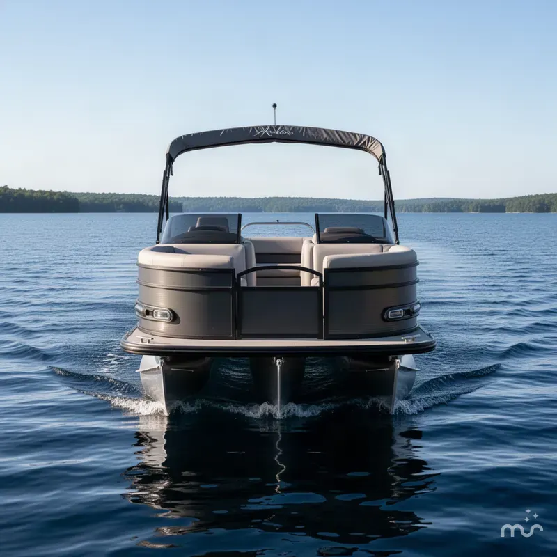 Slide: The Image of Avalon Catalina Quad Lounge Shift Windshield - 25' 2027 - 2