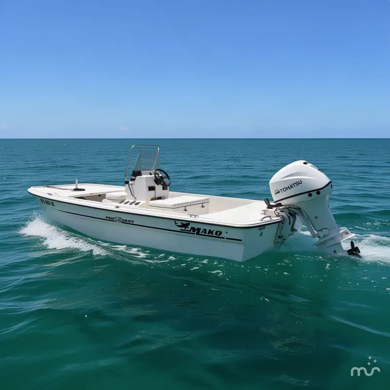 Slide: The Image of Mako Pro Skiff 16 with newer TOHATSU 2012 - 2