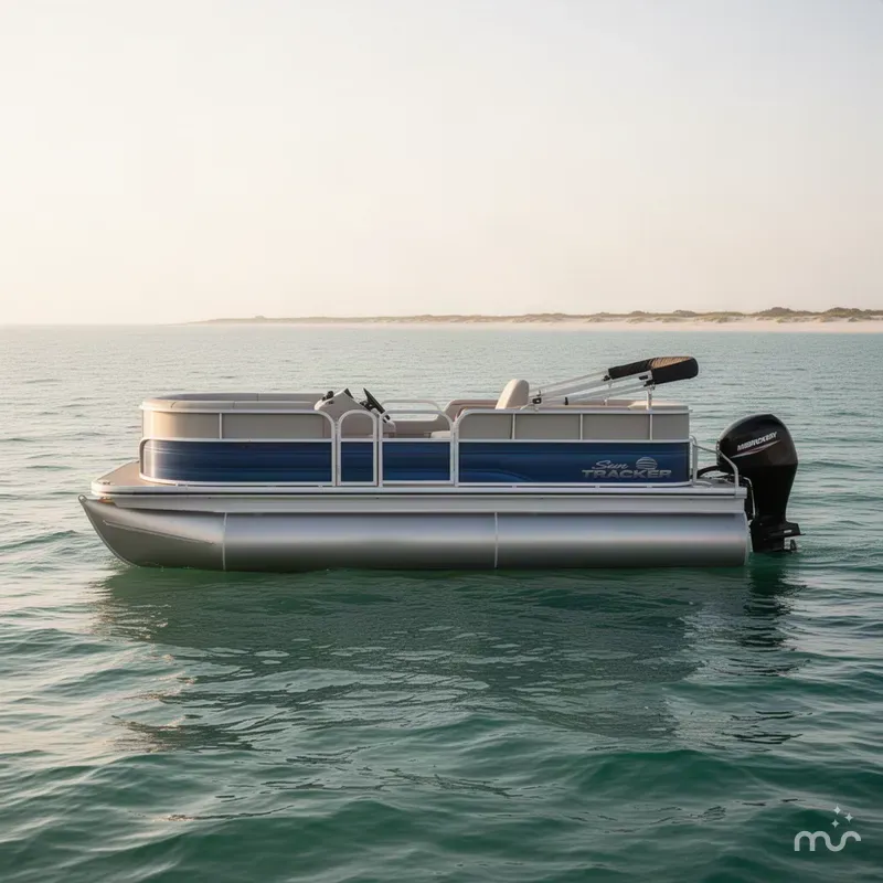 Slide: The Image of Sun Tracker Party Barge 16 DLX 2027 - 1