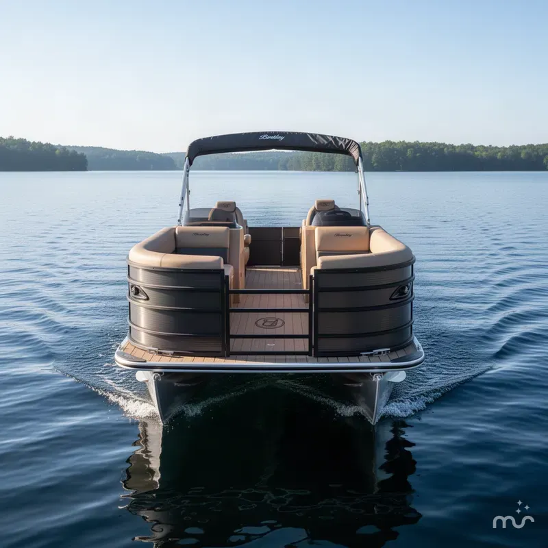 Slide: The Image of Bentley Pontoons Legacy 223 Swingback Tritoon & Honda 4-Stroke EFI 2027 - 1