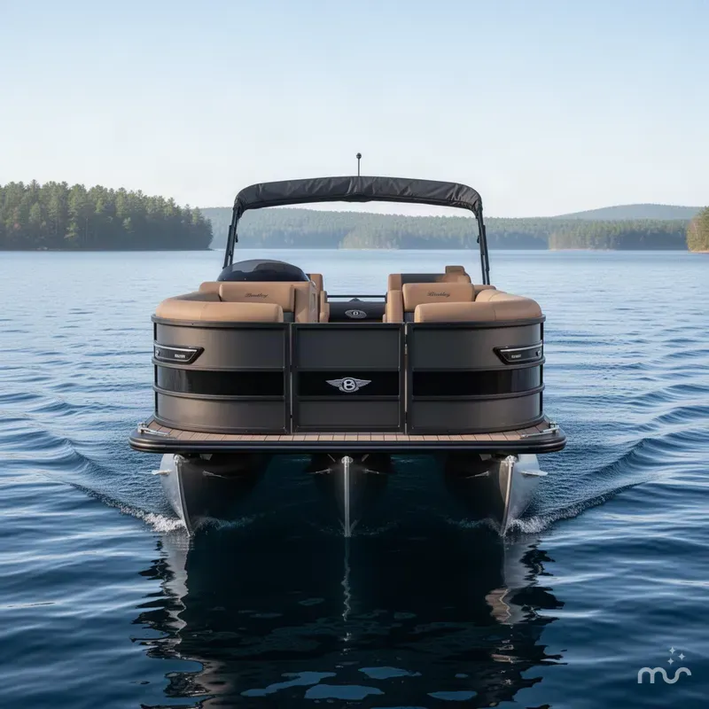 Slide: The Image of Bentley Pontoons Elite 223 Quad Swingback Tritoon 2026 - 1