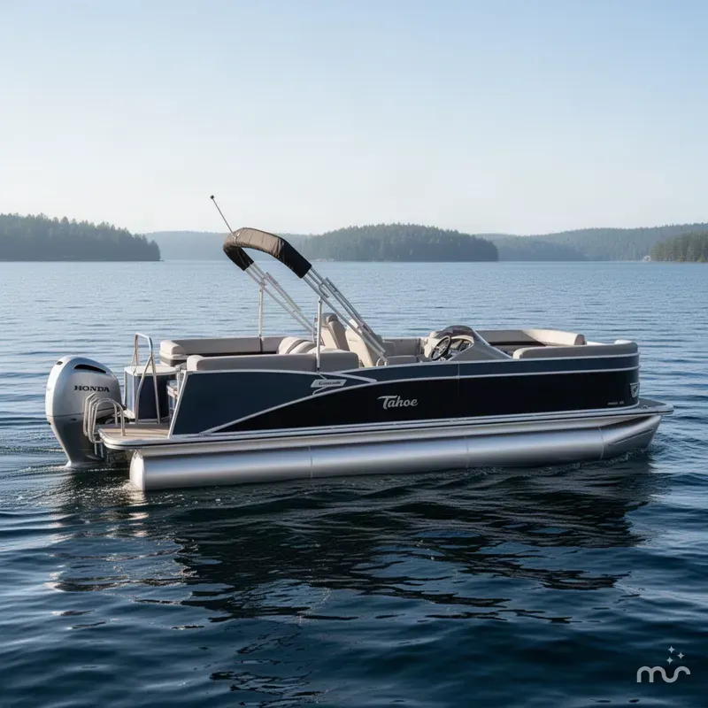 The Image of Tahoe Cascade 2385 Quad Lounge Tritoon & 200HP Honda 4Stroke 2022 - 0