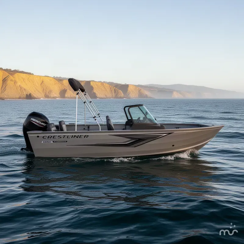 Slide: The Image of Crestliner 1650 Kodiak WT w/ 60HP Mercury! 2027 - 3