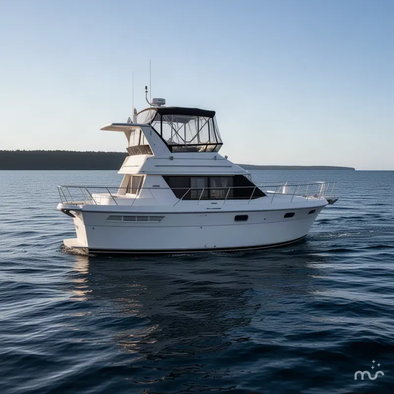 Slide: The Image of Carver Yachts 3807 Aft Cabin Motor Yacht 1990 - 2
