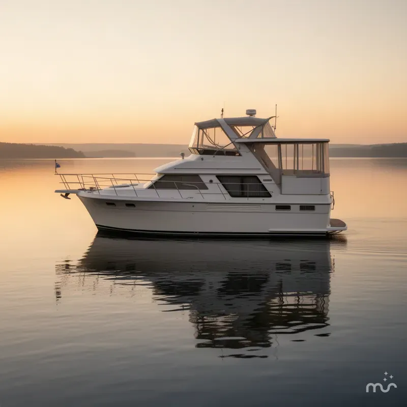 Slide: The Image of Carver Yachts 4207 Aft Cabin Motor Yacht 1987 - 1