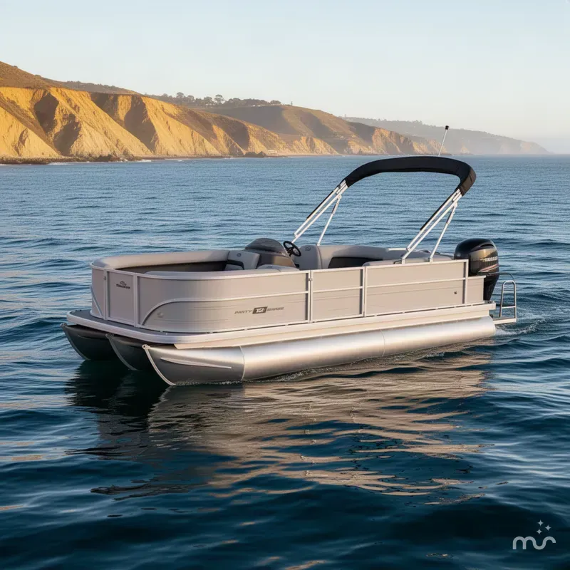 Slide: The Image of Sun Tracker Party Barge 18 DLX 2027 - 2