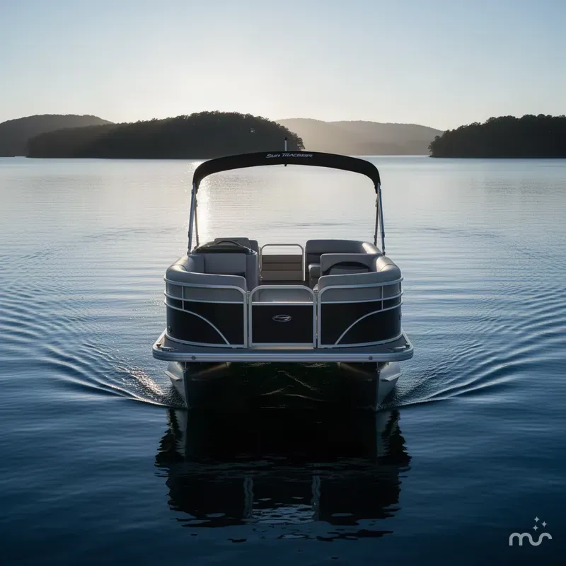 Slide: The Image of Sun Tracker Party Barge 16 DLX 2027 - 1
