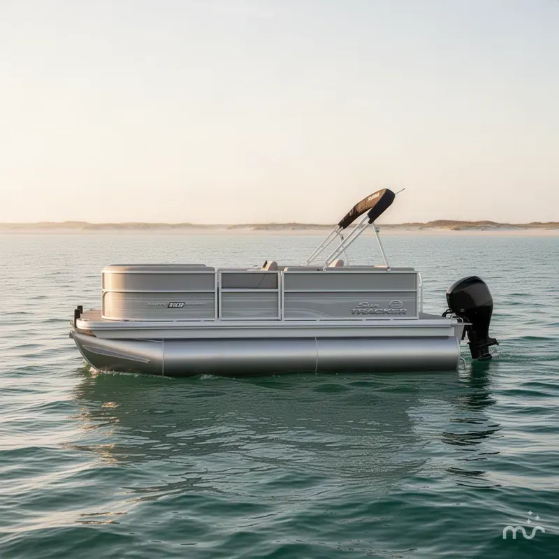 Slide: The Image of Sun Tracker Party Barge 16 DLX 2027 - 1