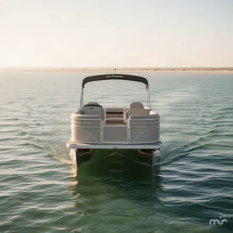 Slide: The Image of Sun Tracker Party Barge 16 DLX 2027 - 1