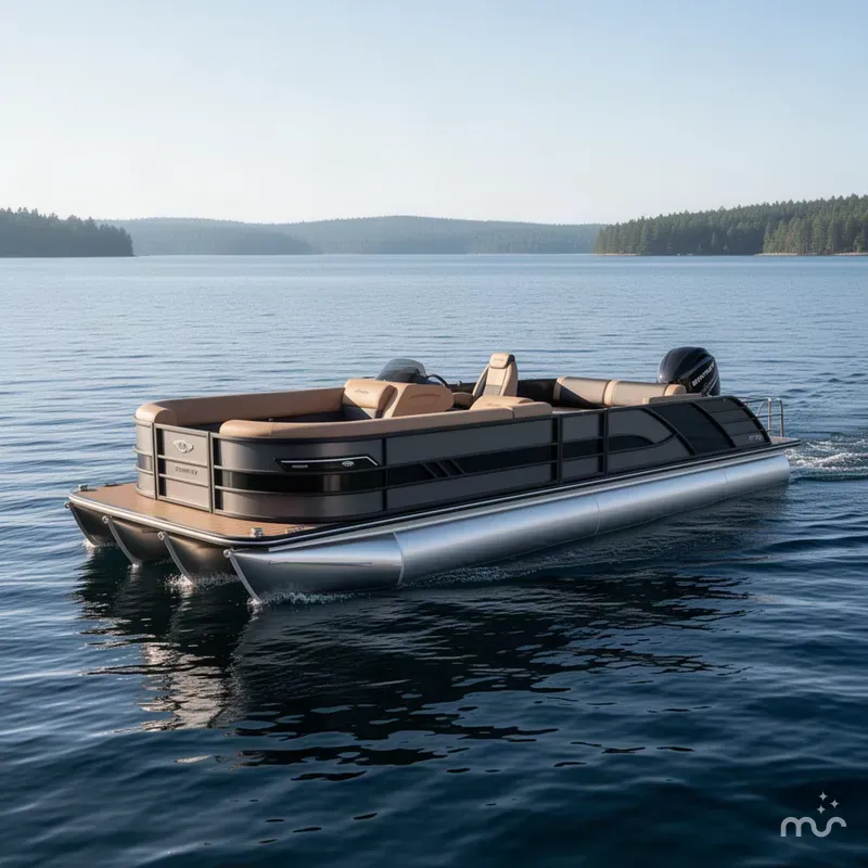 The Image of Bentley Pontoons Elite 300HP 253 Swingback Tritoon 2027 - 0