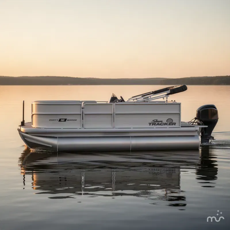 Slide: The Image of Sun Tracker Party Barge 16 DLX 2027 - 1