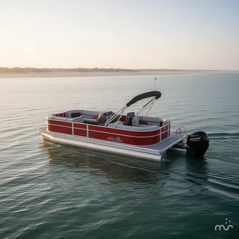 Slide: The Image of Sun Tracker Party Barge 22 DLX 2027 - 2