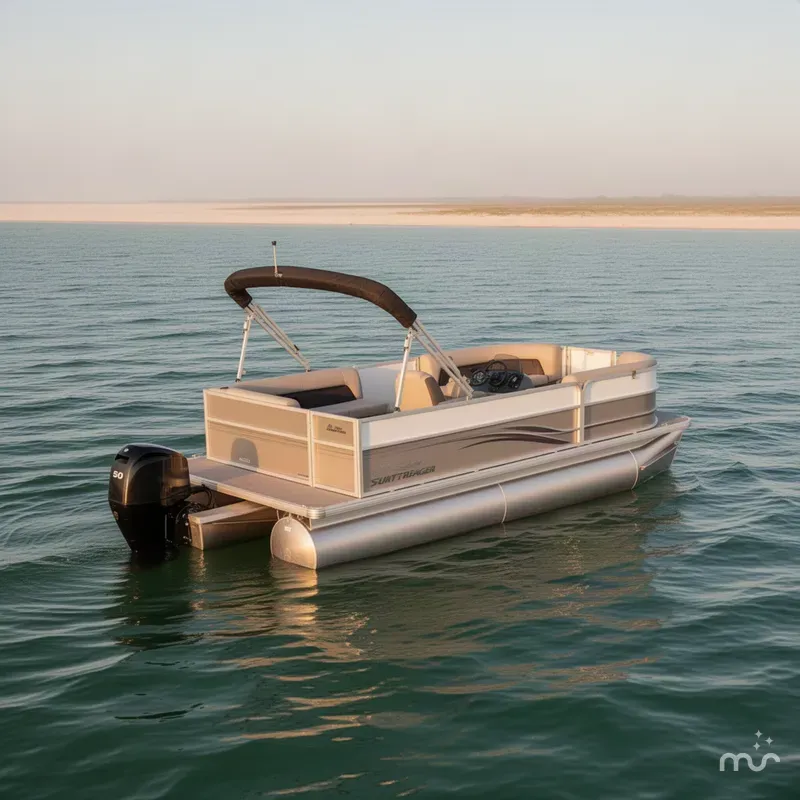 Slide: The Image of Sun Tracker Party Barge 16 DLX 2027 - 4
