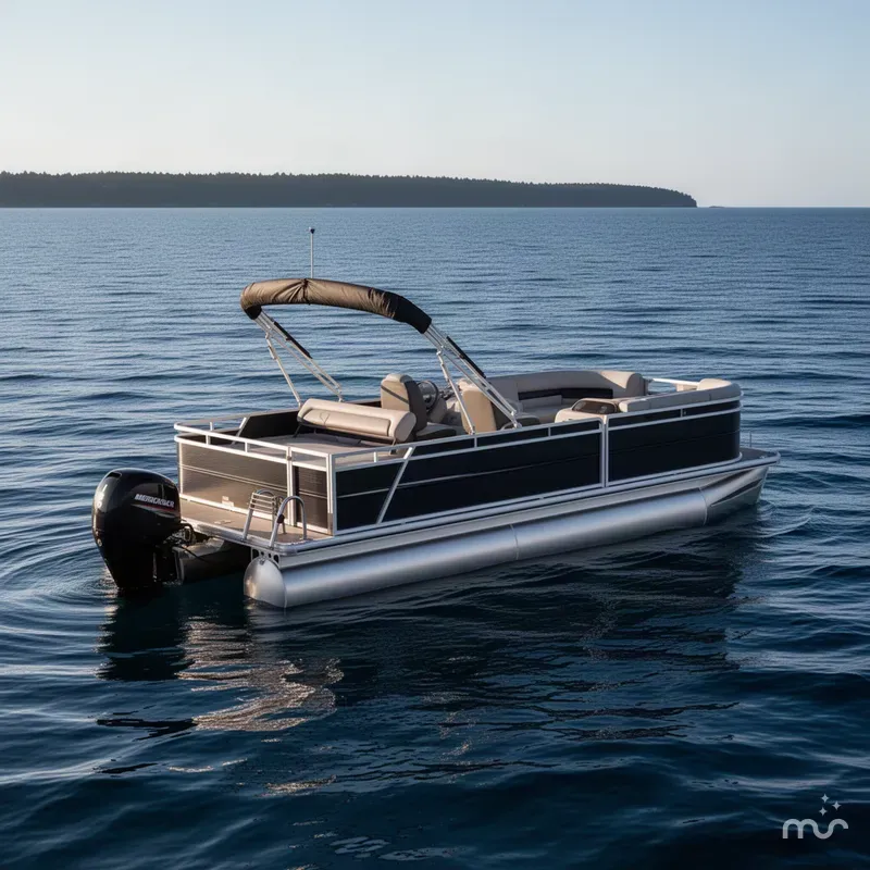 The Image of Sun Tracker Party Barge 22 RF DLX 2027 - 0