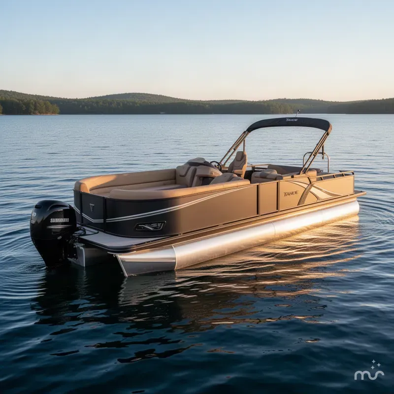 Slide: The Image of Tahoe LTZ 300HP VRB 2385 Swingback Tritoon 2027 - 2