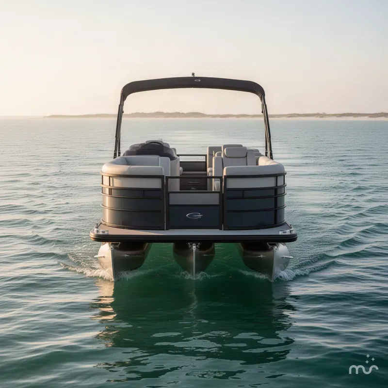 Slide: The Image of Godfrey Monaco 25' Single Flip Lounge Tritoon - 255 SFL 2027 - 2