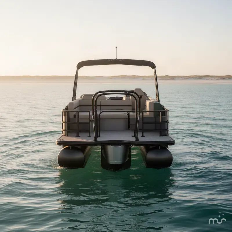 Slide: The Image of Godfrey Monaco 25' Single Flip Lounge Tritoon - 255 SFL 2027 - 2