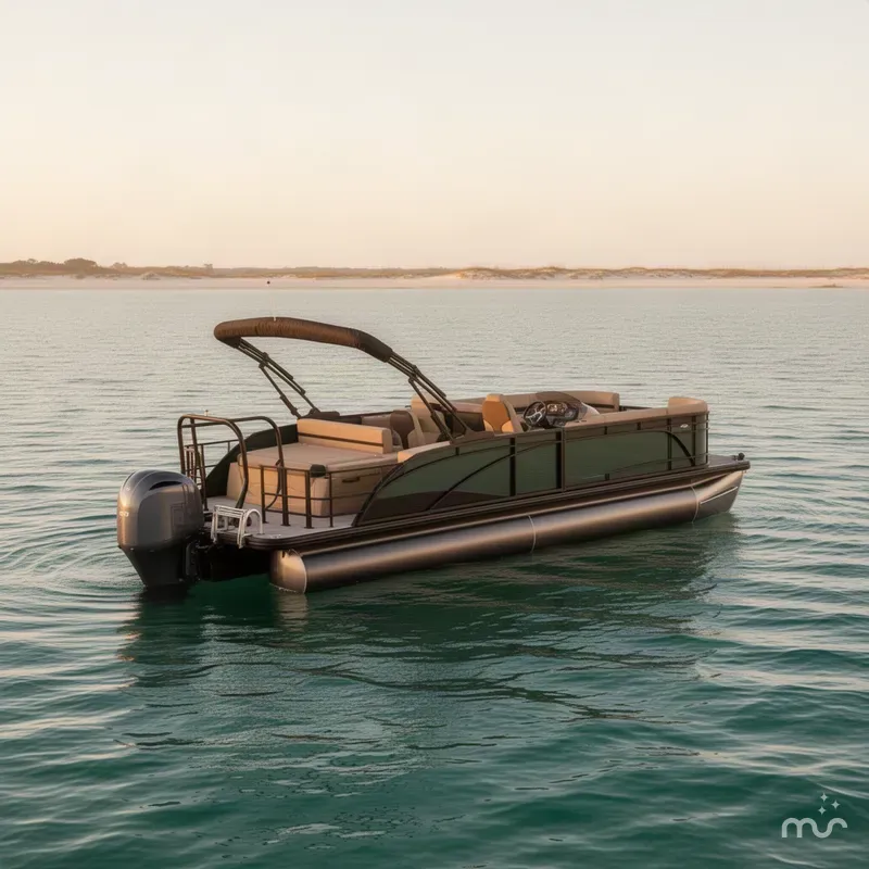 Slide: The Image of Godfrey Monaco 23' Single Flip Lounge Tritoon - 235 SFLC 2027 - 2