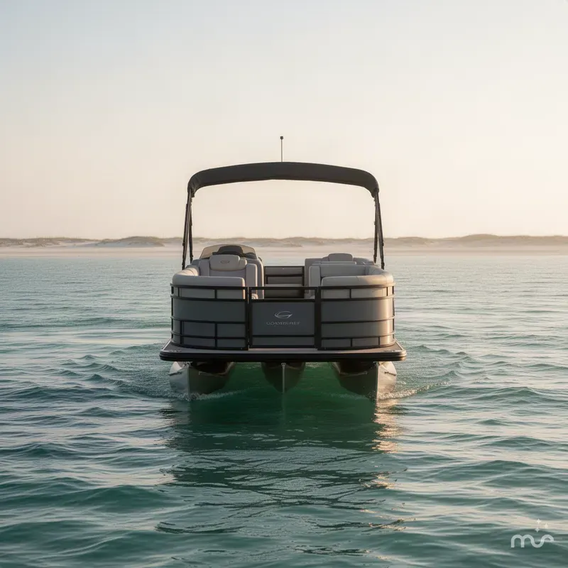 Slide: The Image of Godfrey Monaco 25' Single Flip Lounge Tritoon - 255 SFLC 2027 - 2