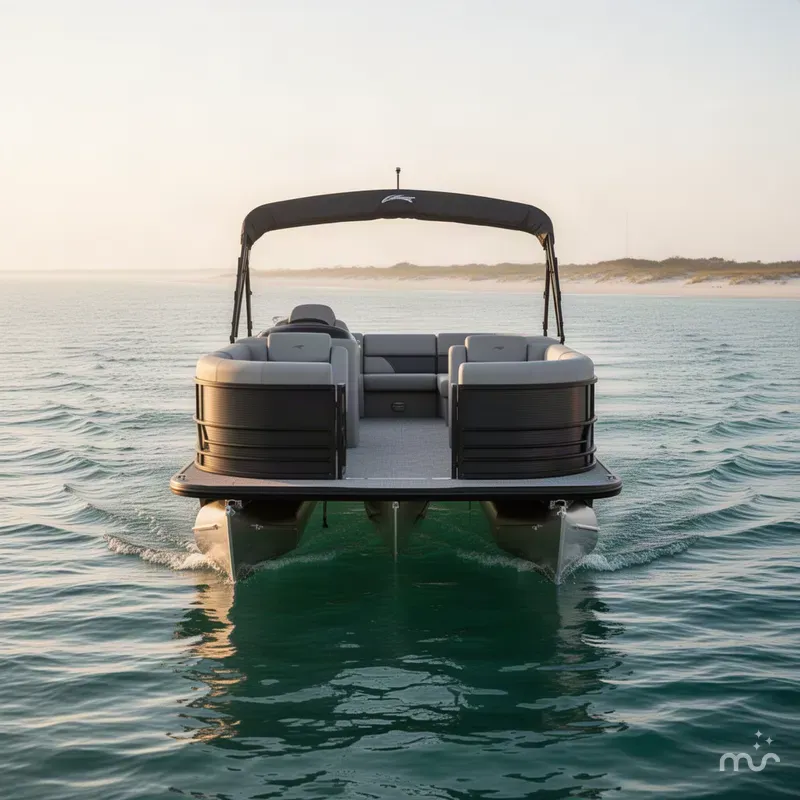 Slide: The Image of Godfrey Sweetwater 22' Split Bench Tritoon - 2286 SBC 2027 - 2
