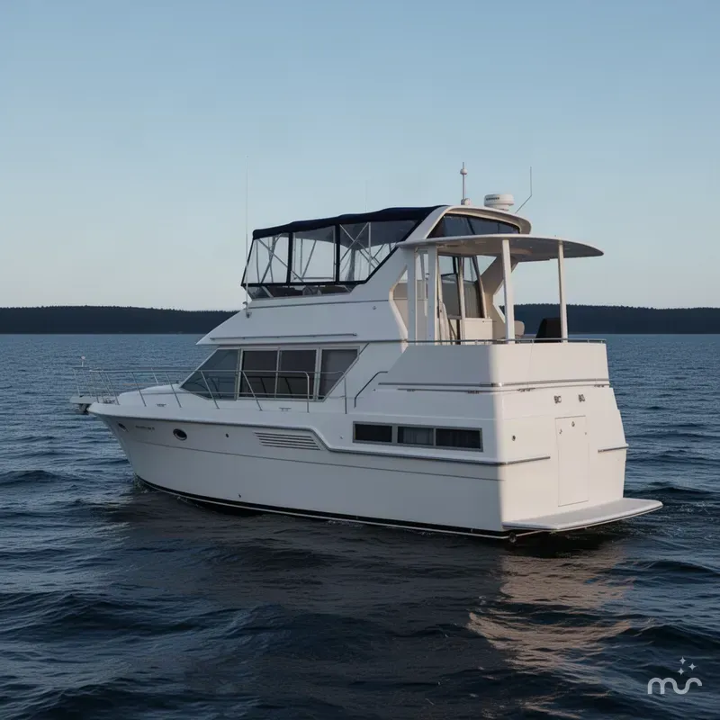 Slide: The Image of Carver Yachts 370 Aft Cabin Motor Yacht 1995 - 1