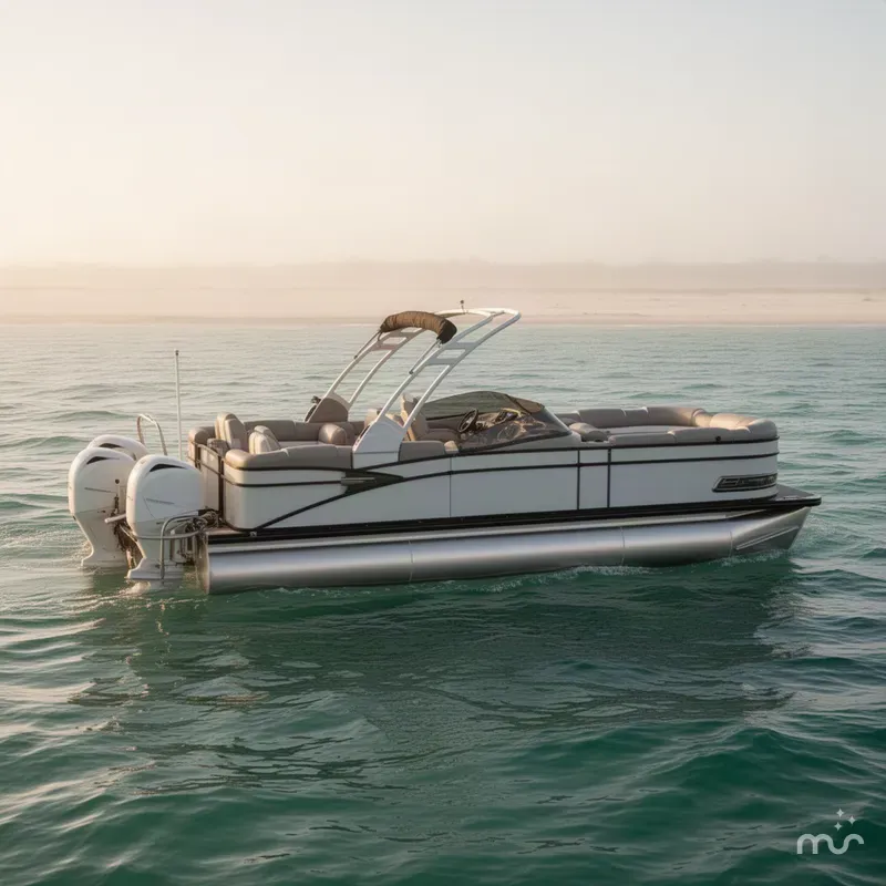 The Image of Avalon Catalina Platinum Quad Lounge Windshield - 27' 2024 - 0