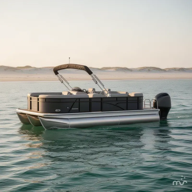 Slide: The Image of Godfrey Sweetwater Xperience 22' Split Bench Tritoon - 2286 SBX 2027 - 1