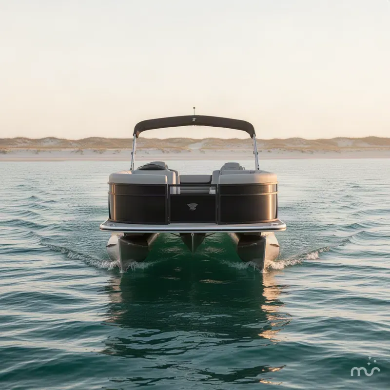 Slide: The Image of Godfrey Sweetwater Xperience 22' Split Bench Tritoon - 2286 SBX 2027 - 3