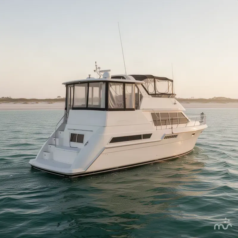 Slide: The Image of Carver Yachts 405 Aft Cabin Motor Yacht 1997 - 1