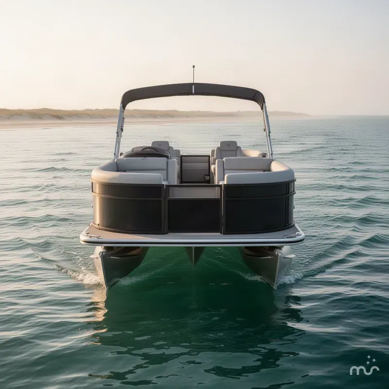 Slide: The Image of Godfrey Sweetwater Xperience 22' Split Bench Tritoon - 2286 SBX 2027 - 2